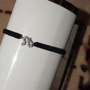 GENUINE SOLID STERLING SILVER CZ SNAKE 🐍 ADJUSTABLE BRAIDED BOLO BRACELET NWT